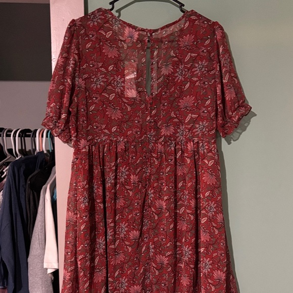 Blue Blush Red Floral Mini Dress - Picture 6 of 6